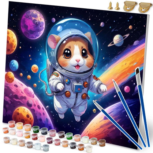 Massido Painting by numbers 40 × 50 cm Astronaut - Painting by Numbers - Main image