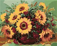 Malen nach Zahlen - Schöne gelbe Sonnenblumen - Malen nach Zahlen