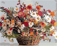 Maľovanie podľa čísel – Lúčne kvety v košíku - Maľovanie podľa čísel