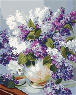 Painting by Numbers - Lilacs in a Vase with a Golden Border - Painting by Numbers