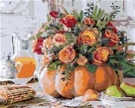 Painting by Numbers - Bouquet of Roses in a Pumpkin - Painting by Numbers