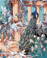 Painting by Numbers - Peacock in a Flowering Garden - Painting by Numbers
