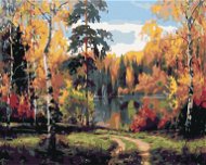 Maľovanie podľa čísel – Jazero na jeseň - Maľovanie podľa čísel