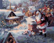 Malen nach Zahlen - Weihnachtsmann mit Geschenken - Malen nach Zahlen