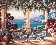 Painting by Numbers - Seating Area with Sea View - Painting by Numbers