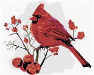 Malen nach Zahlen - Roter Vogel in den Rosen - Malen nach Zahlen