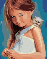 Painting by Numbers - Little Girl with Kitten - Painting by Numbers