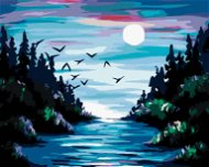 Painting by Numbers - Moon over the River - Painting by Numbers