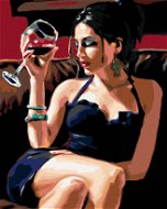 Painting by Numbers - Seductive with a Glass of Wine - Painting by Numbers
