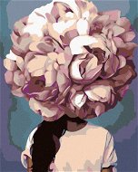 Painting by Numbers - Woman with Head in Flower - Pink - Painting by Numbers