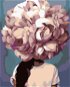 Malování podle čísel - Žena s hlavou v květině - růžová - Malování podle čísel
