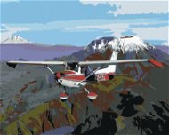 Painting by Numbers - Airplane over Volcano - Painting by Numbers
