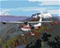 Malen nach Zahlen - Flugzeug über Vulkan - Malen nach Zahlen