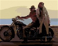 Painting by Numbers - Lovers on a Motorcycle - Painting by Numbers