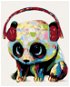 Malen nach Zahlen - Panda mit Kopfhörern - Malen nach Zahlen