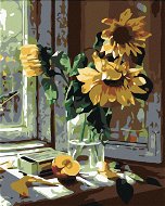 Malen nach Zahlen - Sonnenblumen in einer Vase - Malen nach Zahlen