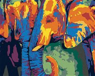 Painting by Numbers - Colourful Elephant Couple - Painting by Numbers