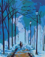 Painting by Numbers - Winter Walk under the Lamps - Painting by Numbers