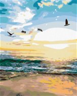 Painting by Numbers - Seagulls over Sand - Painting by Numbers
