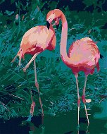 Malen nach Zahlen - Zwei Flamingos - Malen nach Zahlen