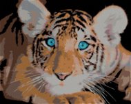 Malen nach Zahlen - Blauäugiger Tiger - Malen nach Zahlen
