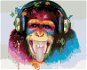 Malování podle čísel - Opice se sluchátky - Malování podle čísel