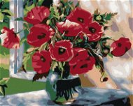 Painting by Numbers - Poppies in a Glass Vase - Painting by Numbers