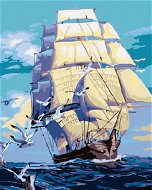 Painting by Numbers - Ship and Seagulls at Sea - Painting by Numbers