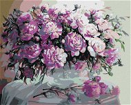 Painting by Numbers - Violet Peonies - Painting by Numbers