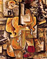Malen nach Zahlen - Violine und Trauben (Picasso) - Malen nach Zahlen