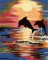 Malen nach Zahlen - Delphine bei Sonnenuntergang - Malen nach Zahlen