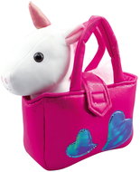 MalPlay Plyšový jednorožec v kabelce 28 cm, bílý - Plyšák