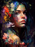 Norimpex Barevná žena 40 × 50 cm - Painting by Numbers