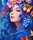 Dívka s květy 40 × 50 cm