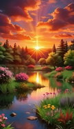 Norimpex Fairytale Sunset 40 × 50cm - Painting by Numbers