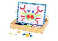 Mamido Dřevěná magnetická tabule s puzzle - Magnetická tabule