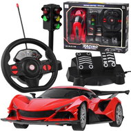 Mamido Remote control RC sports car with traffic light and pedals, red - Remote Control Car