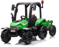 Mamido Children's electric tractor with trailer 24V Blast 2×200 W, green - Children's Electric Tractor