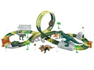Mamido Racing track Dinosaur World 168 pieces, 360°, LED car - Slot Car Track