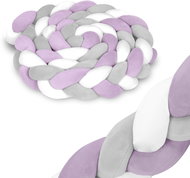Ricokids crib bumper 3 m purple and grey - Crib Bumper