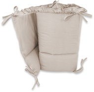 Baby Nellys Mantinel with ruffle 120 × 60 cm, 180 cm royal - beige - Crib Bumper