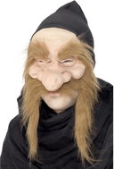 Smiffys Latex mask dwarf brown - Carnival Mask