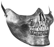 Widmann Silver grim reaper mask - lower part of skull - Carnival Mask