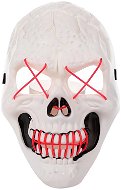 Verk Děsivá svítící maska lebka bílooranžová - Karnevalová maska