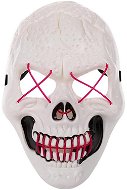 Verk Děsivá svítící maska lebka bílofialová - Karnevalová maska