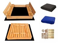 Elis Design Pískoviště dřevěné s krytem/lavičkami předvrtané impregnované premium - Pískoviště