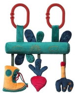 BabyOno Hanging educational toy for stroller Garden Boy - green - Pushchair Toy
