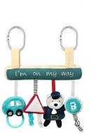 BabyOno Hanging educational toy for stroller I'M ON MY WAY, blue/beige - Pushchair Toy