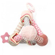 BabyOno Plyšová edukačná závesná hračka Pyramid – ružová - Plyšová hračka