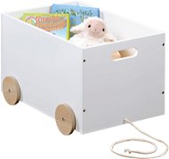 Kesper kerekes játékdoboz, 50 × 35 × 30 cm, fehér - Tároló doboz